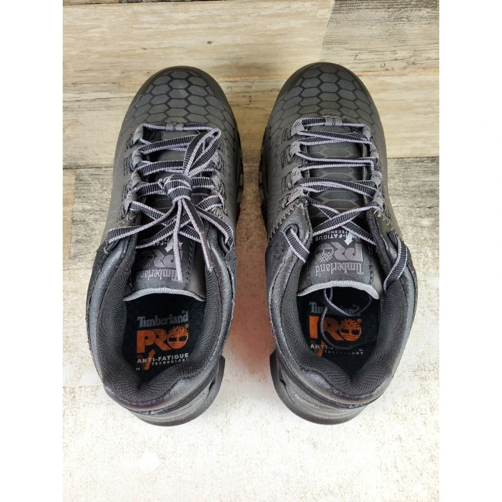 Timberland Pro Powertrain Sport Womens Work Shoes Sz 5.5 M Black Gray Alloy Toe